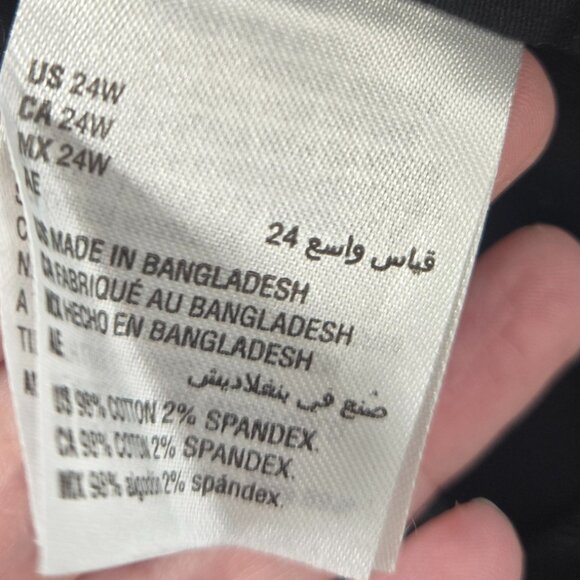 Karen Scott Black Part Elastic Cotton Pockets Skort Size 24 - Picture 11 of 12